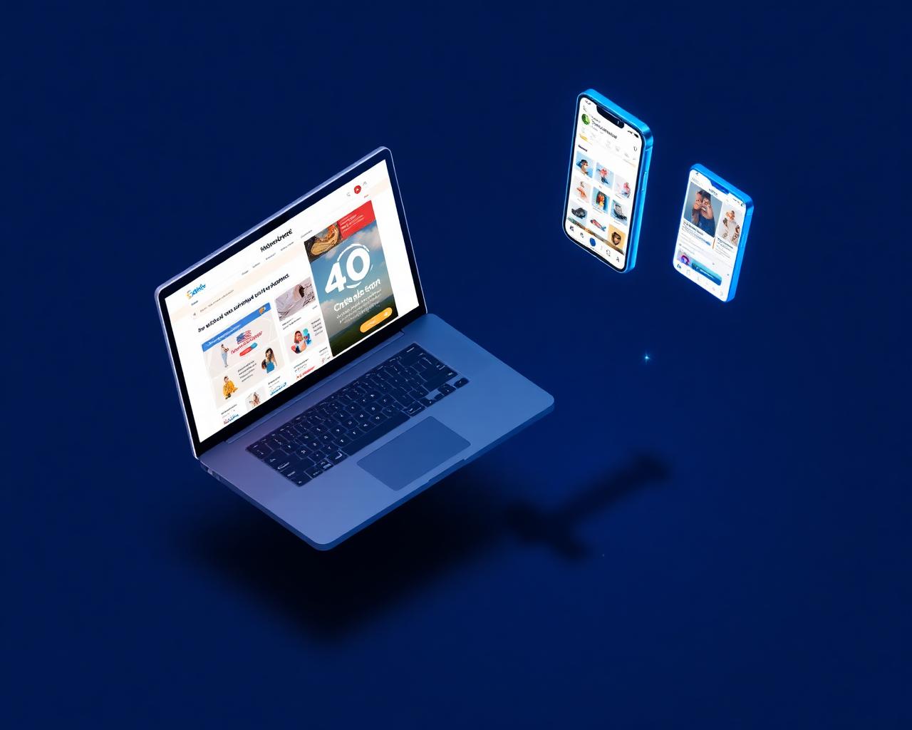 Loja tradicional evoluindo para site, celular e redes sociais modernos
